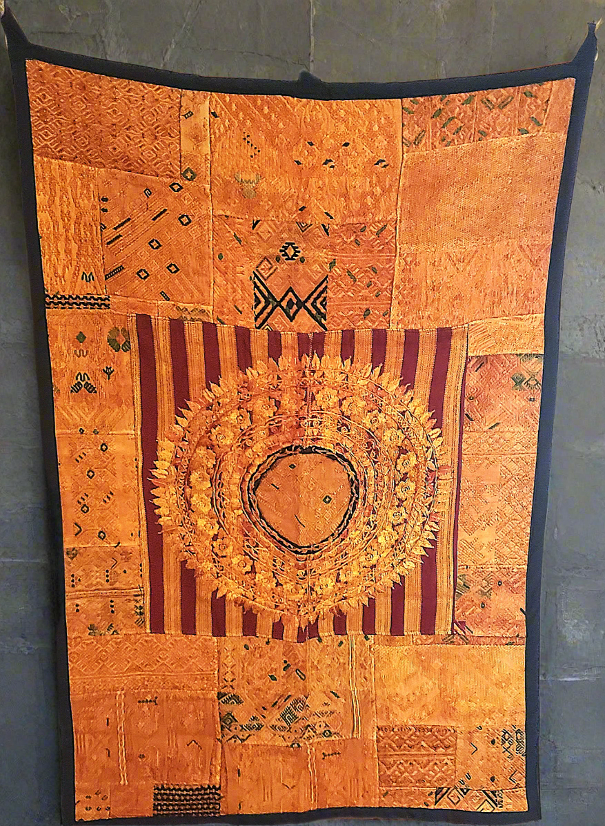 Sun-Kissed Amber Guatemalan Huipile Wall Hanging