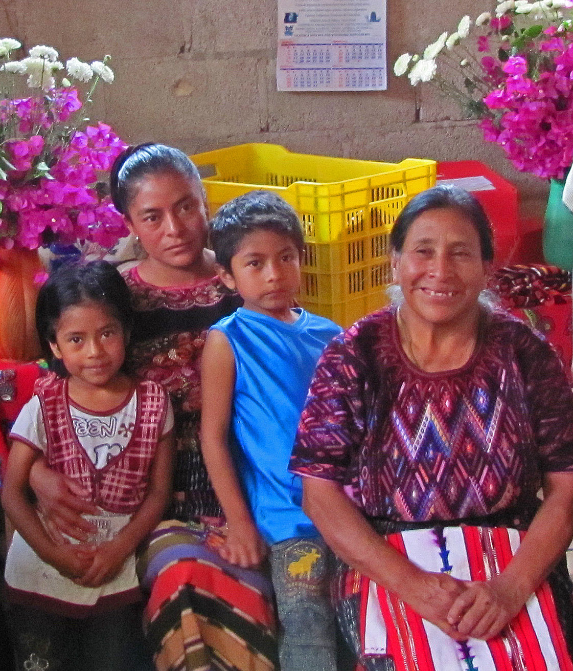 Colorful Guatemalan Huipile Table Runner - No Fringes