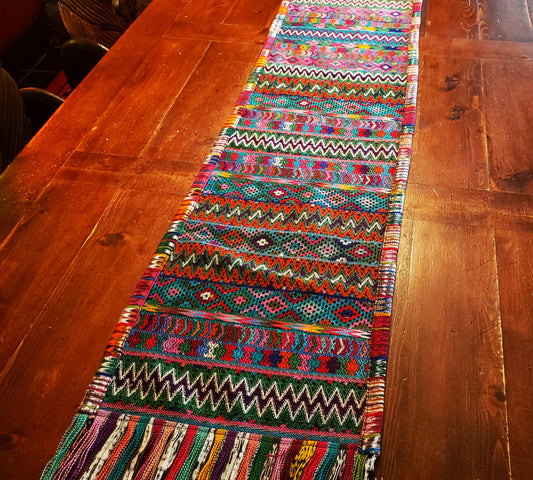 Extra Long Colorful Handloomed Guatemalan Table Runner
