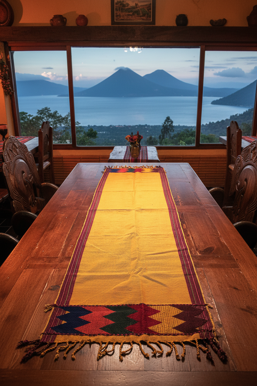 Handmade Yellow/Gold Zacualpa Table Runner