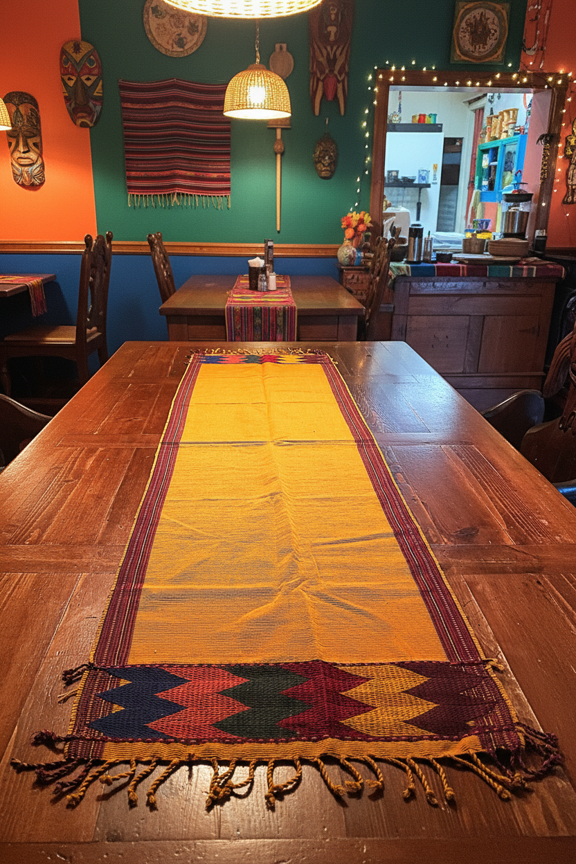 Handmade Yellow/Gold Zacualpa Table Runner