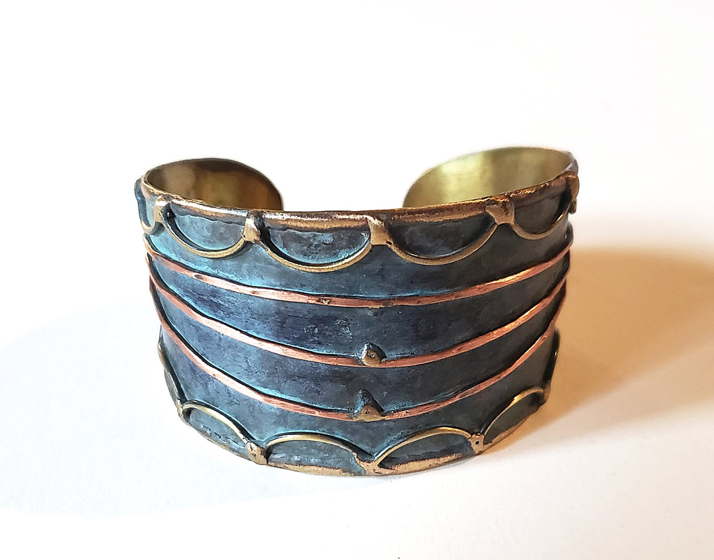 Handcrafted Brass Patina Cuff