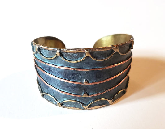 Handcrafted Brass Patina Cuff