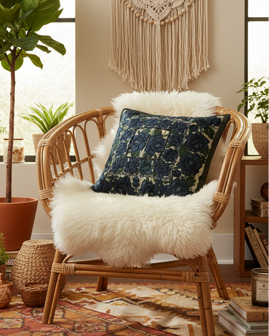 Vibrant Green Embroidered Green Guatemalan Throw Pillow Cover