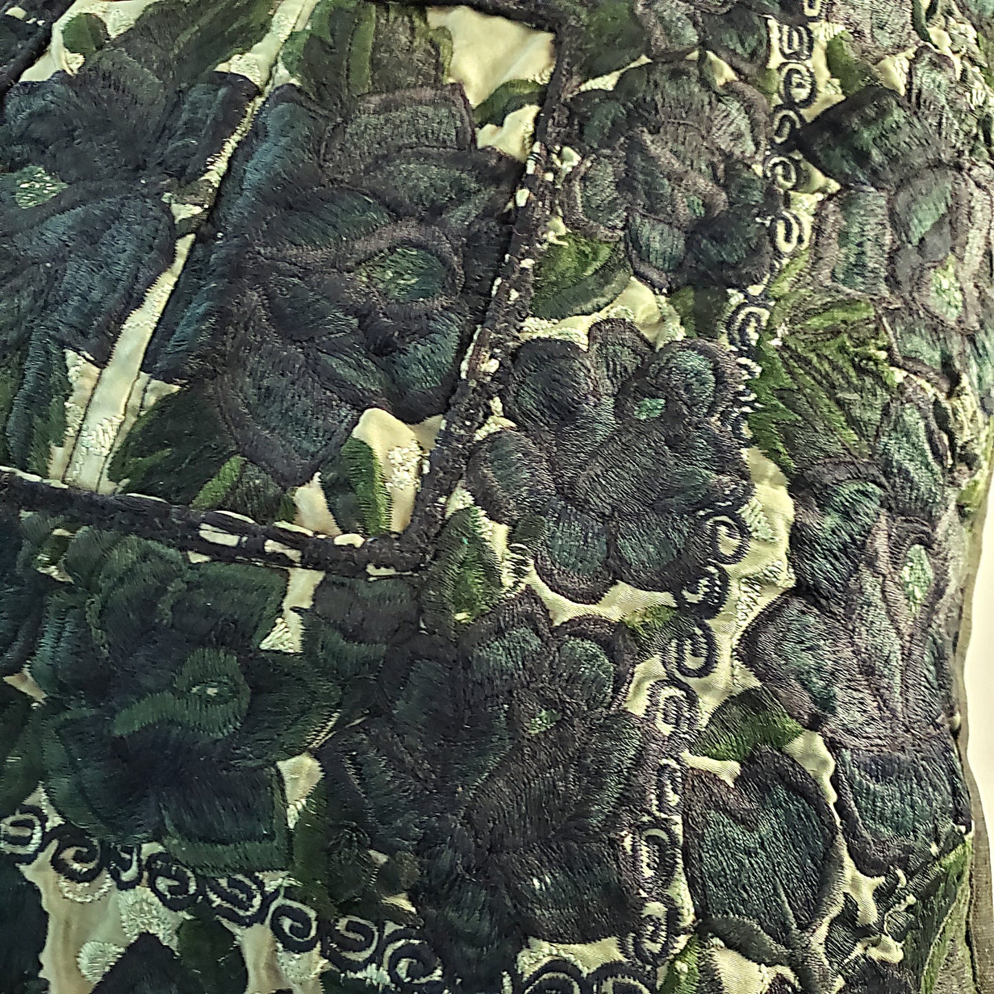 Vibrant Green Embroidered Green Guatemalan Throw Pillow Cover