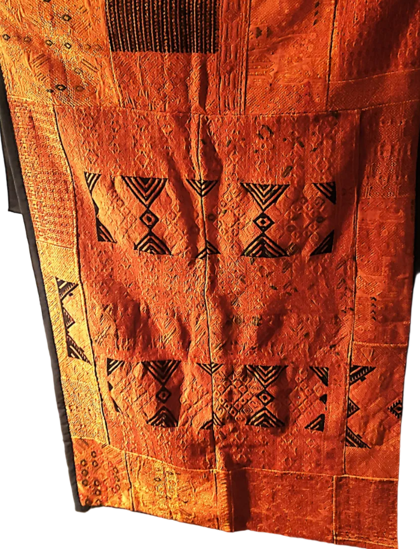 Sun-Kissed Amber Guatemalan Huipile Wall Hanging