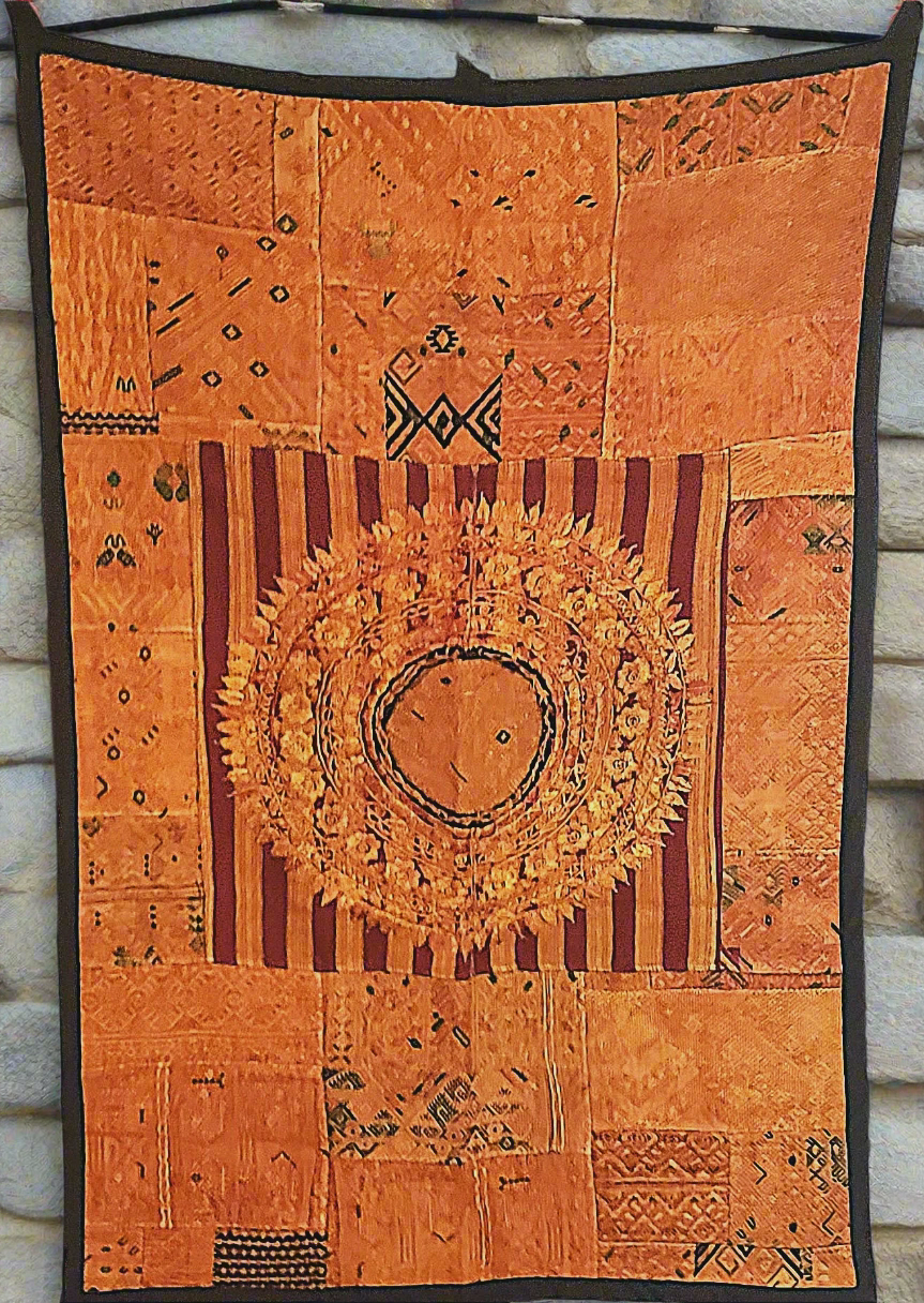 Sun-Kissed Amber Guatemalan Huipile Wall Hanging